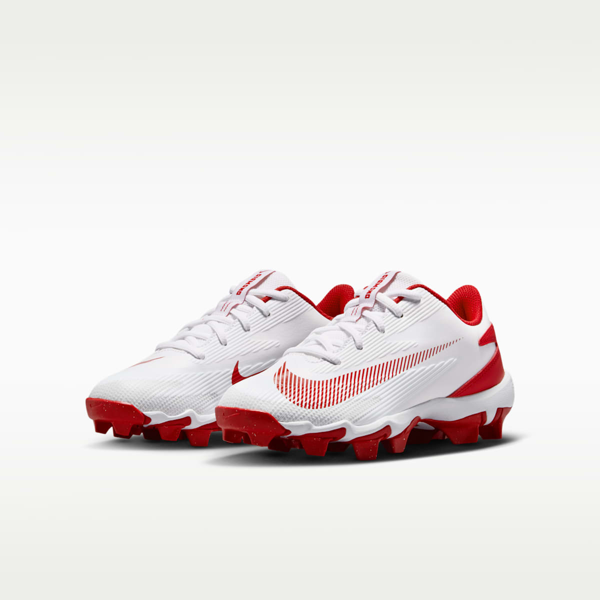 Nike Diamond Clutch Big Kids' Baseball Cleats - White/Gym Red/Phantom/University Red