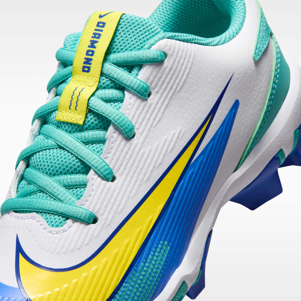 Nike Diamond Clutch Big Kids' Baseball Cleats - Washed Teal/Light Racer Blue/Old Royal/Sonic Yellow