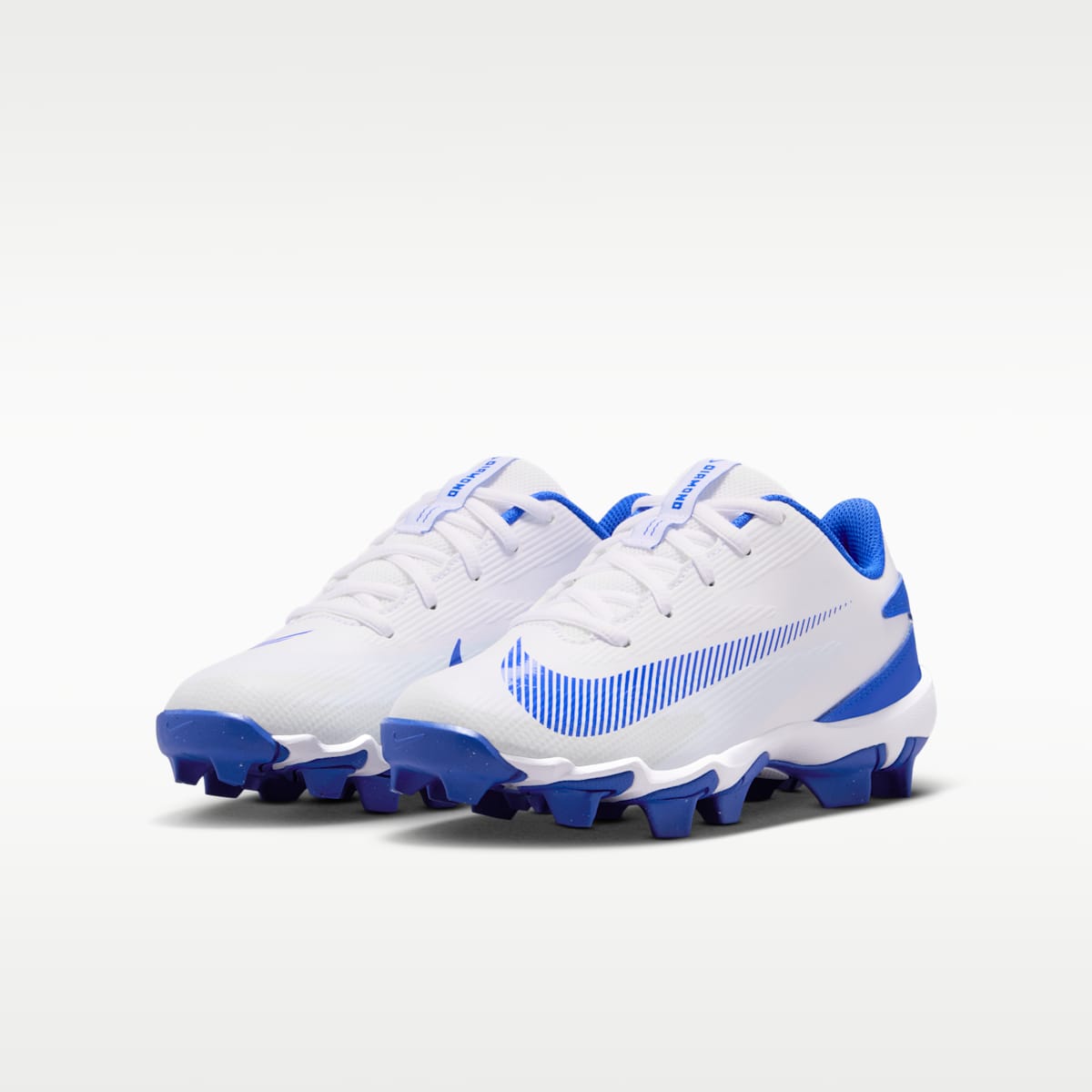 Nike Diamond Clutch Big Kids' Baseball Cleats - White/Old Royal/Phantom/Hyper Royal