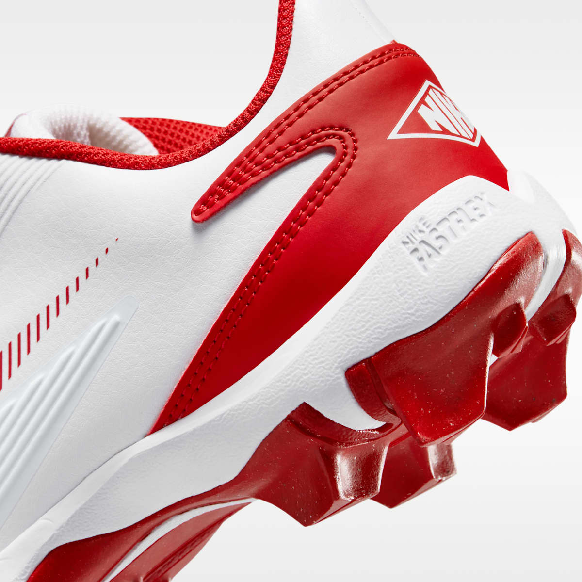 Nike Diamond Clutch Big Kids' Baseball Cleats - White/Gym Red/Phantom/University Red