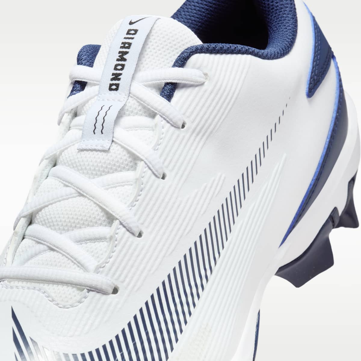Nike Diamond Clutch Baseball Cleats - White/College Navy/Obsidian/Black - Image 8
