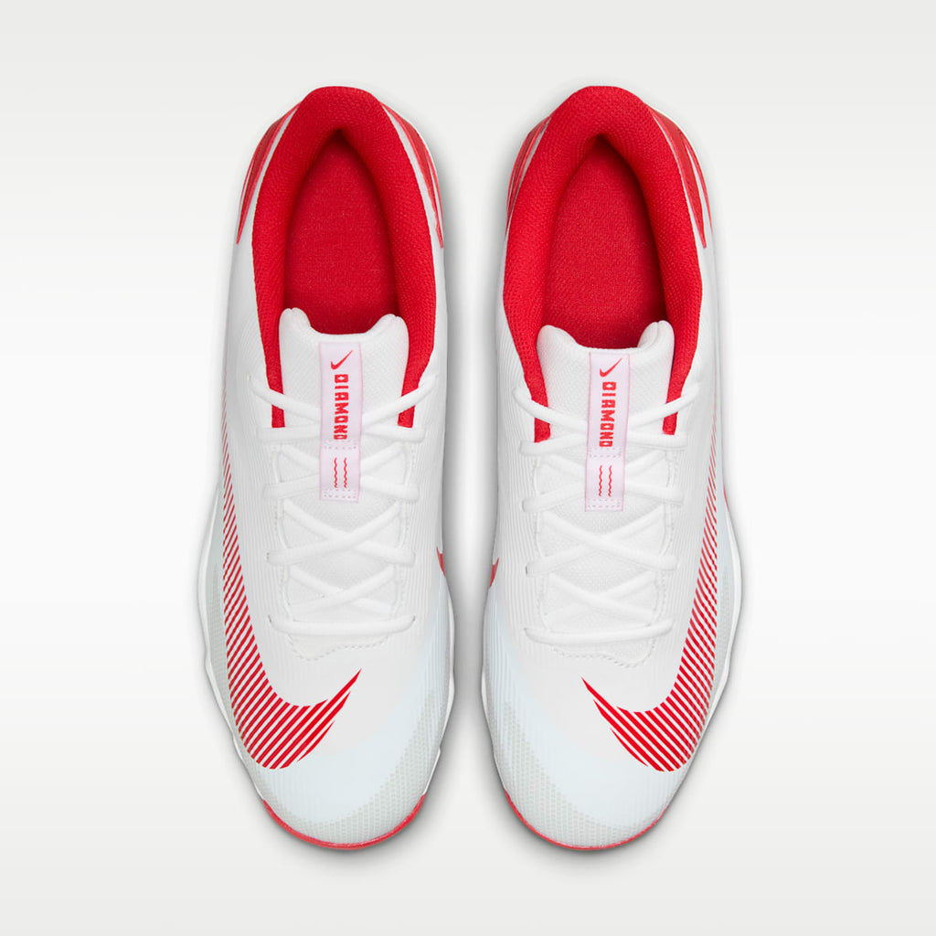 Nike Diamond Clutch Baseball Cleats - White/Gym Red/Phantom/University Red - Image 4