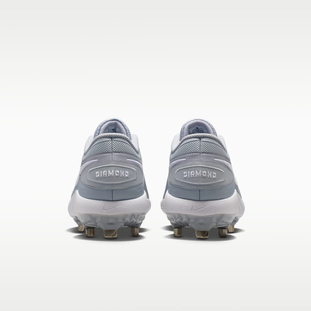 Nike Diamond Gamer MTL Baseball Shoes - Wolf Grey/White - Image 6