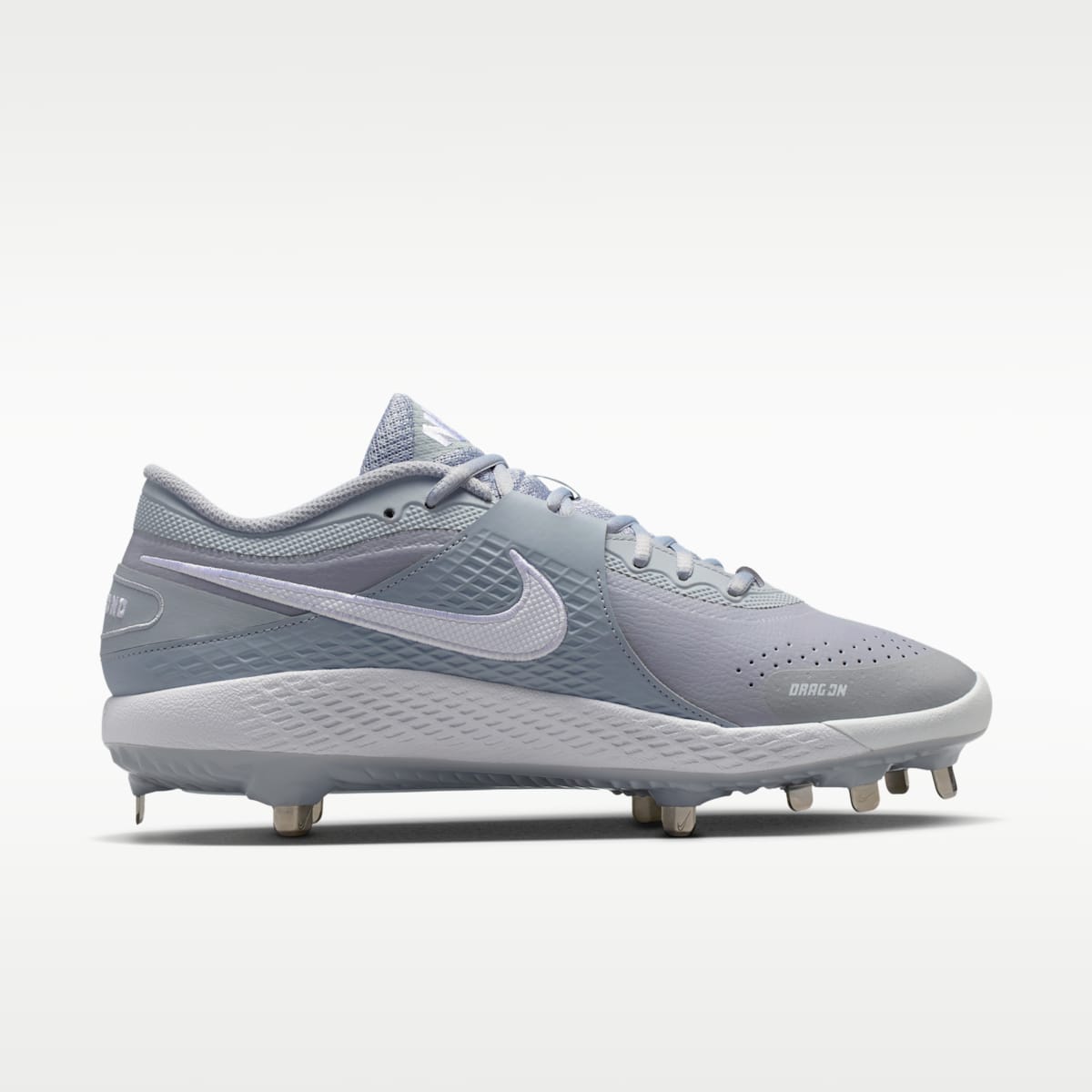 Nike Diamond Gamer MTL Baseball Shoes - Wolf Grey/White - Image 3