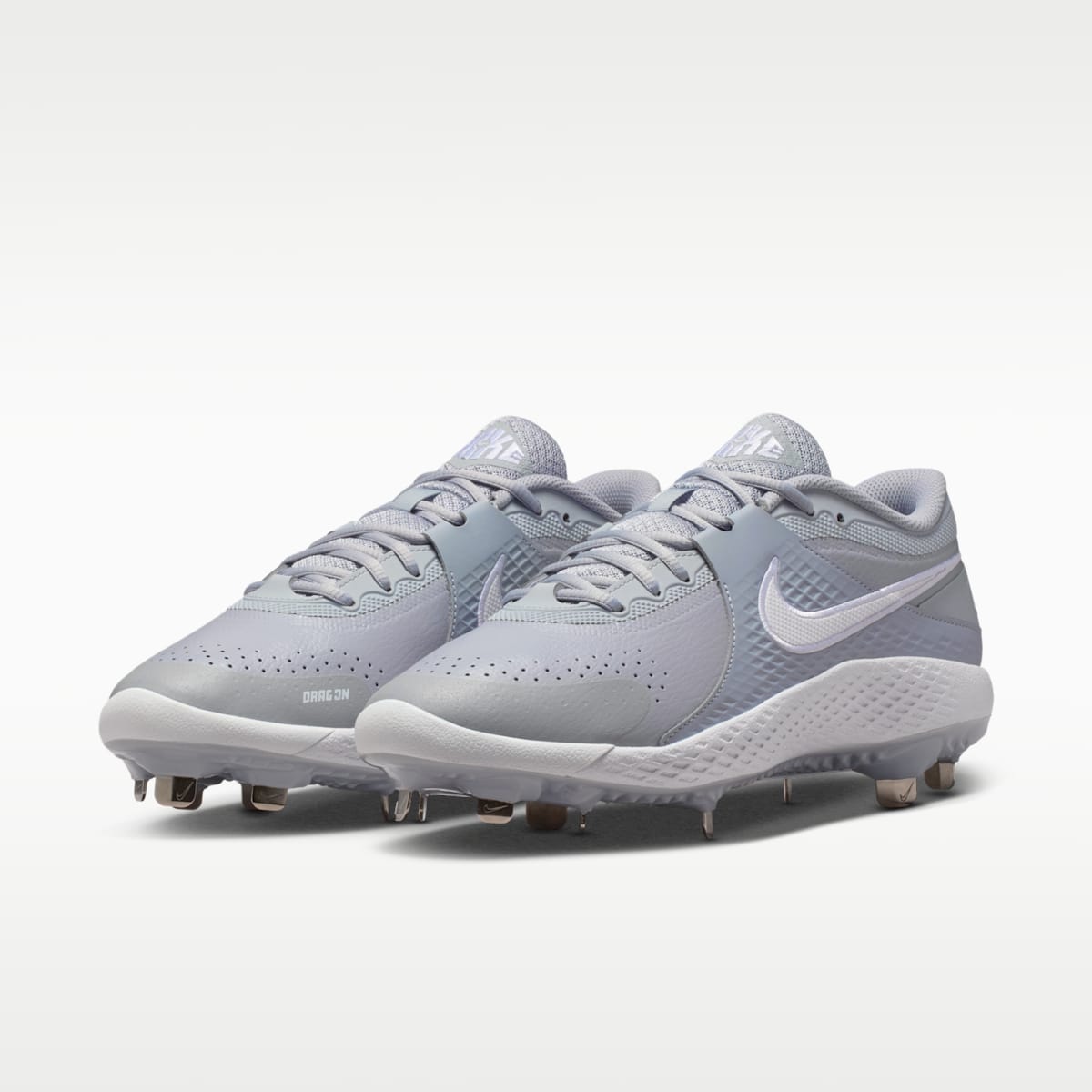 Nike Diamond Gamer MTL Baseball Shoes - Wolf Grey/White - Image 5