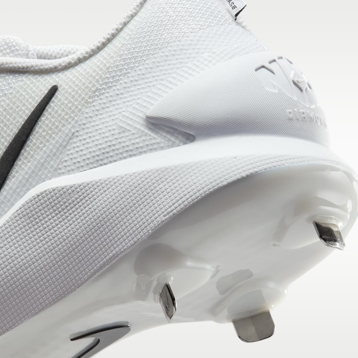 Nike Diamond Showcase MTL Baseball Cleats - White/Black - Image 9