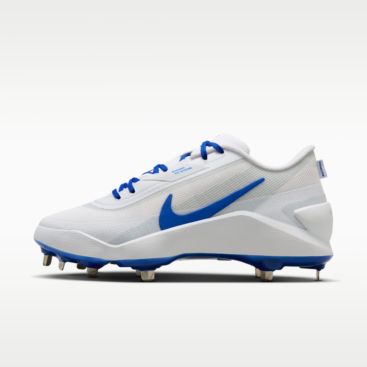 Nike Diamond Showcase MTL Baseball Cleats - White/Pure Platinum/Hyper Royal - Image 1