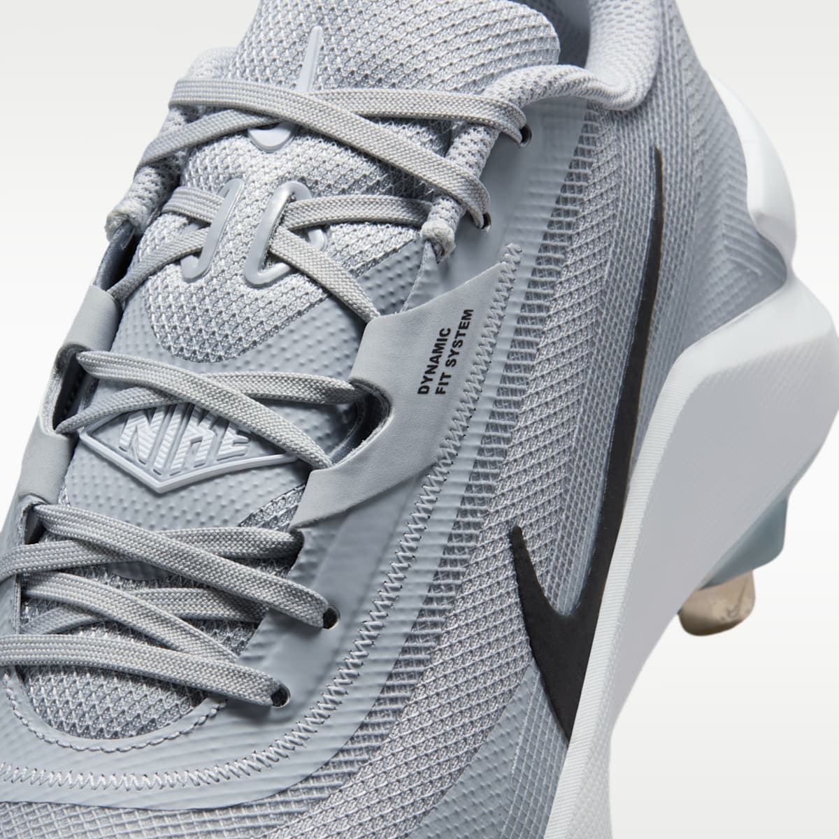 Nike Diamond Showcase MTL Baseball Cleats - Wolf Grey/White/Black - Image 8