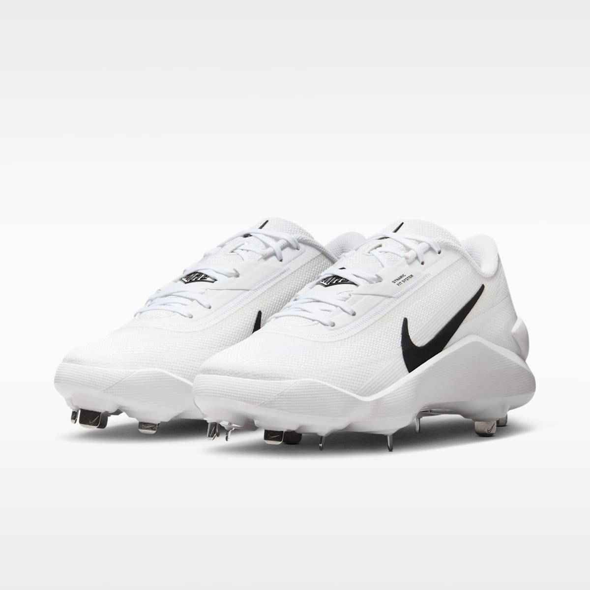 Nike Diamond Showcase MTL Baseball Cleats - White/Black - Image 5