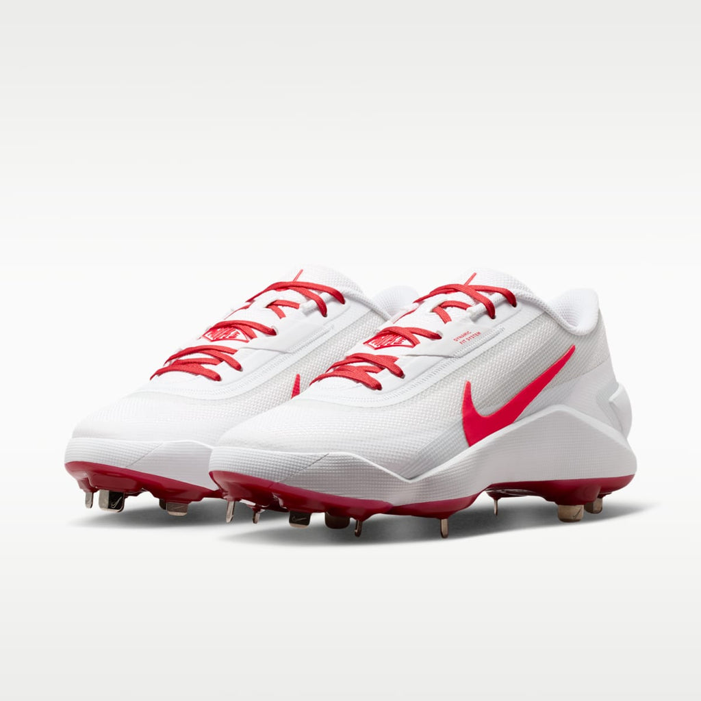 Nike Diamond Showcase MTL Baseball Cleats - White/University Red - Image 5