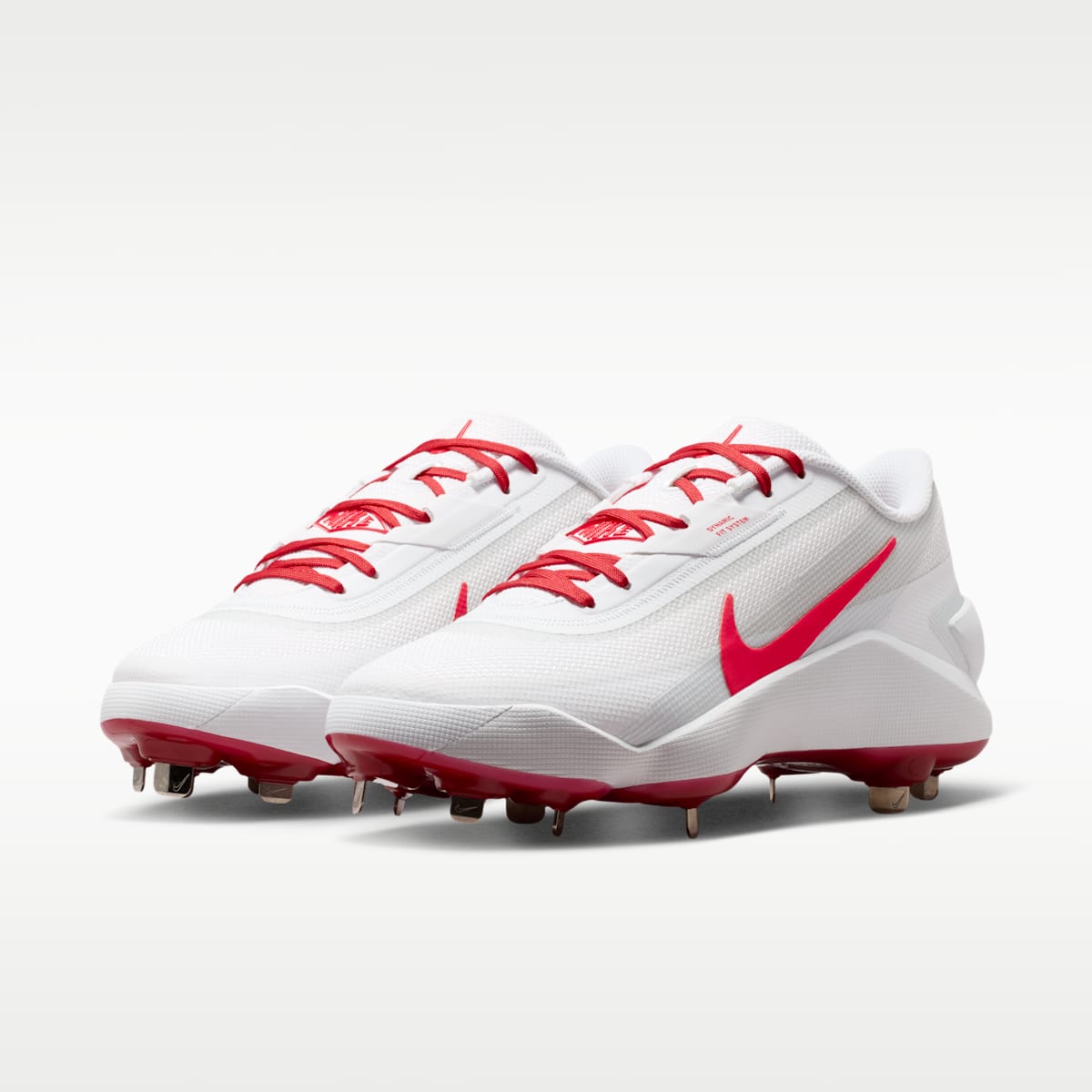 Nike Diamond Showcase MTL Baseball Cleats - White/University Red - Image 5