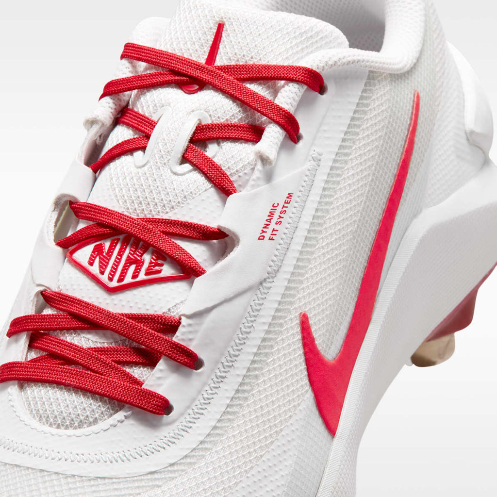 Nike Diamond Showcase MTL Baseball Cleats - White/University Red - Image 8