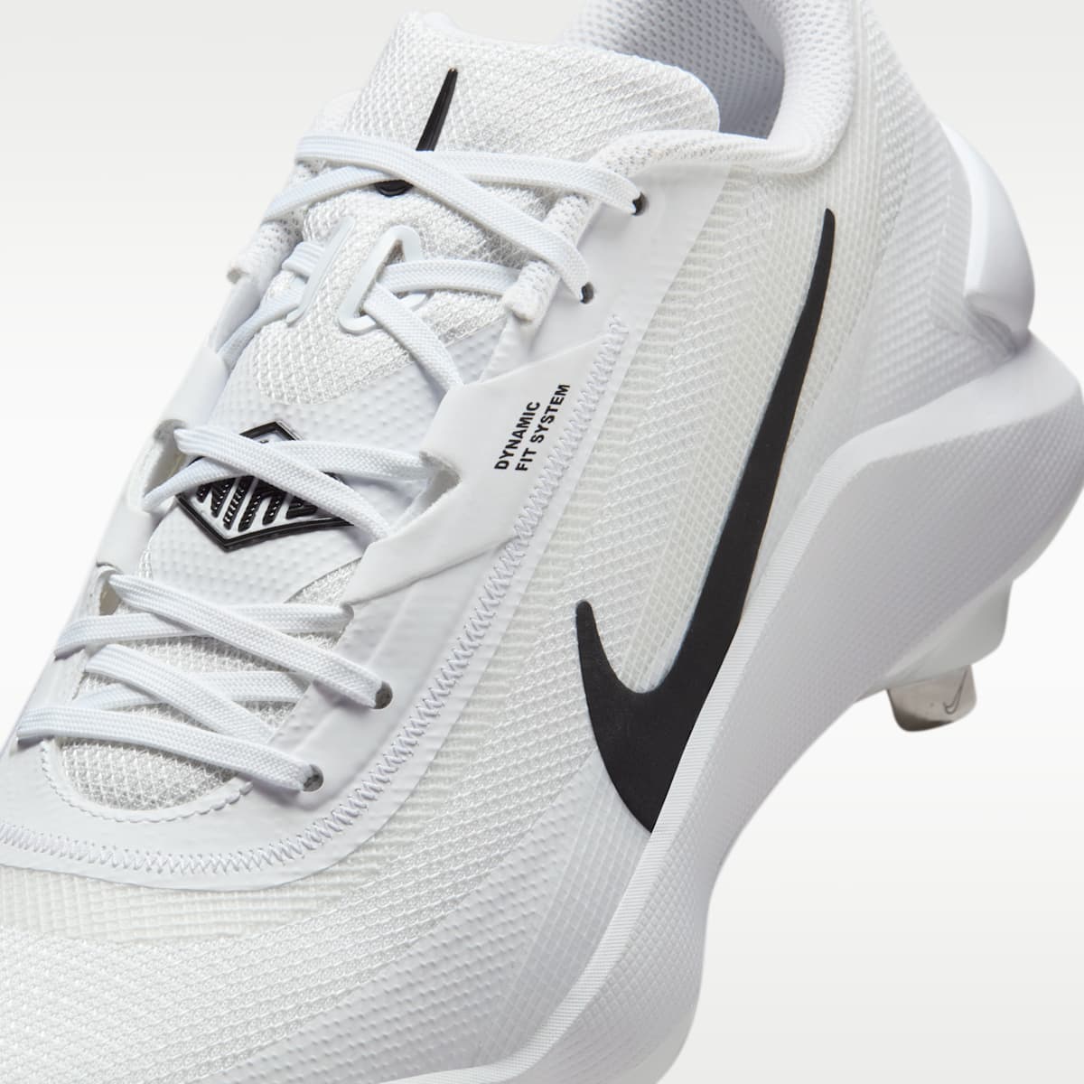 Nike Diamond Showcase MTL Baseball Cleats - White/Black - Image 8