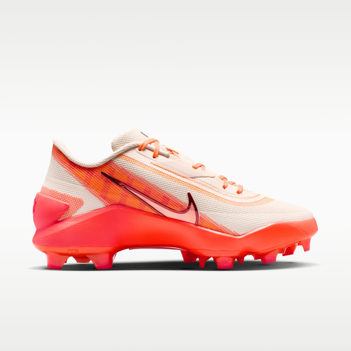 Nike Diamond Showcase "Mike Trout" MCS Baseball Cleats - Chalk/Total Orange/Solar Red/White - Image 3