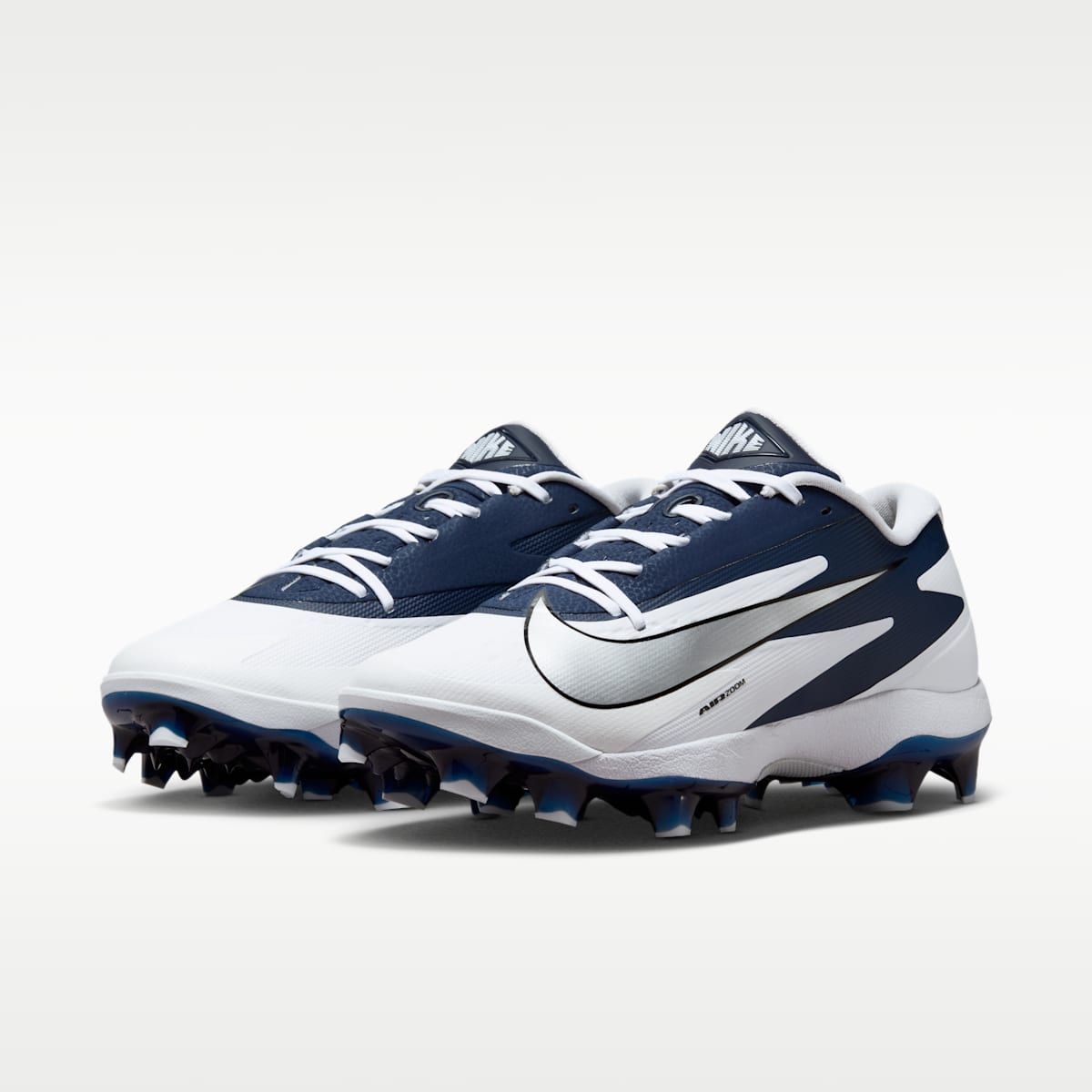 Nike Diamond Standout MCS Baseball Cleats - White/College Navy/Black/Metallic Silver - Image 5