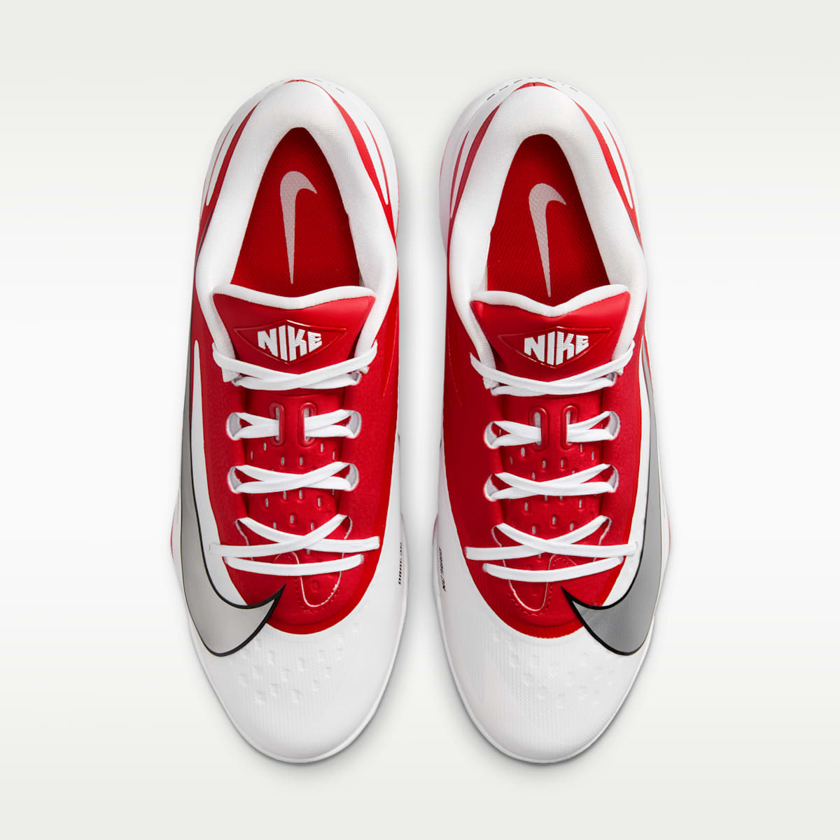 Nike Diamond Standout MCS Baseball Cleats - White/University Red/Metallic Silver - Image 4