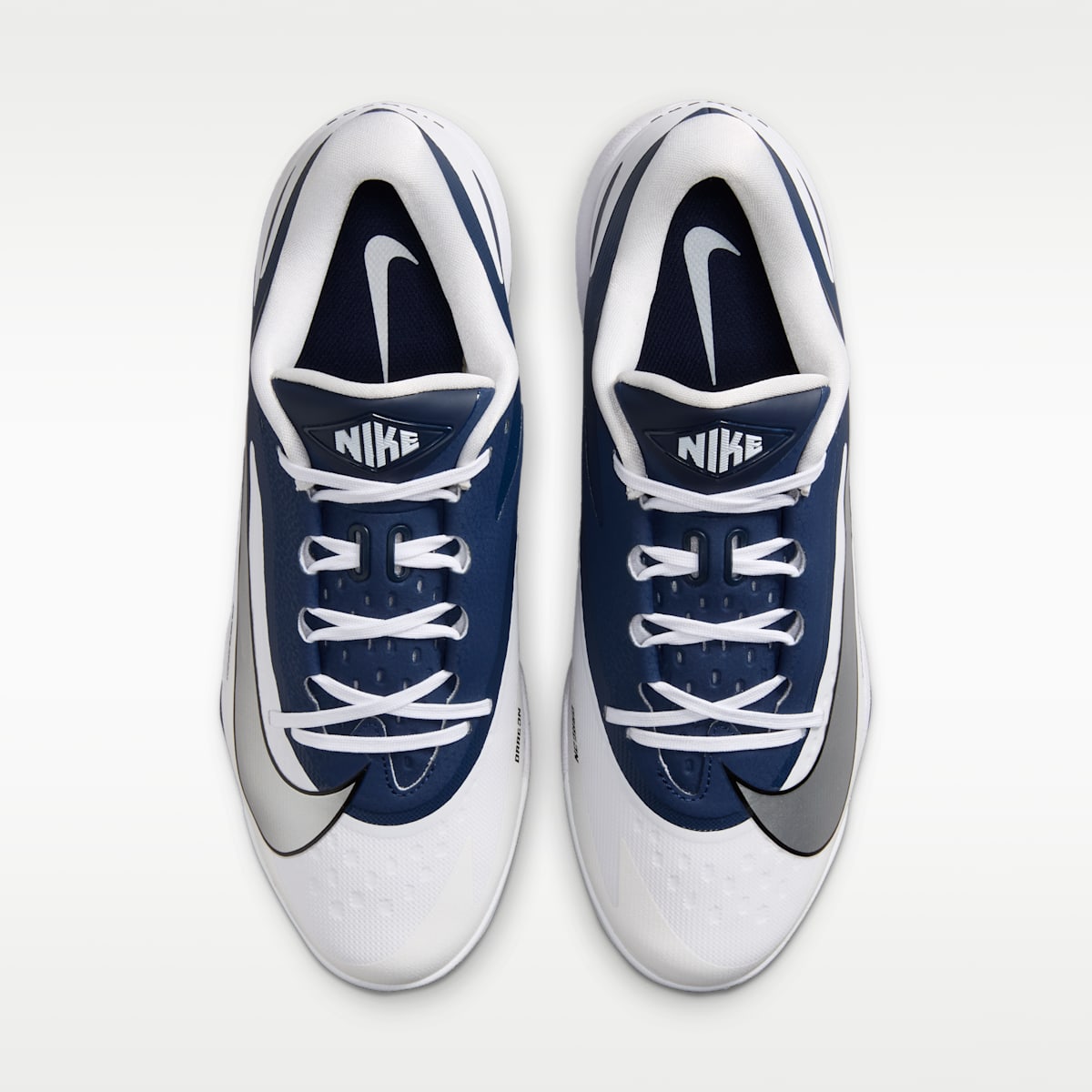 Nike Diamond Standout MCS Baseball Cleats - White/College Navy/Black/Metallic Silver - Image 4