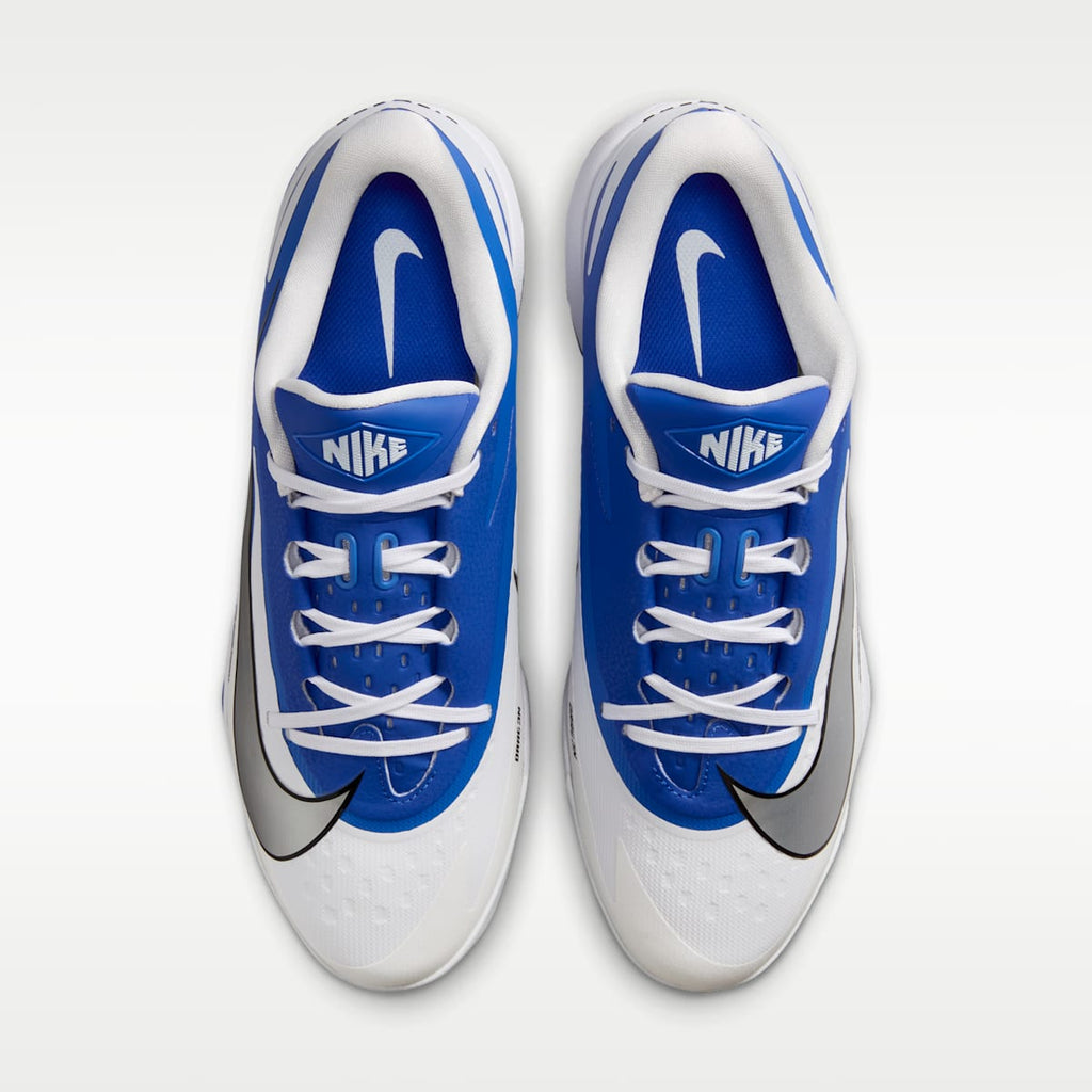 Nike Diamond Standout MCS Baseball Cleats - White/Hyper Royal/Metallic Silver - Image 4