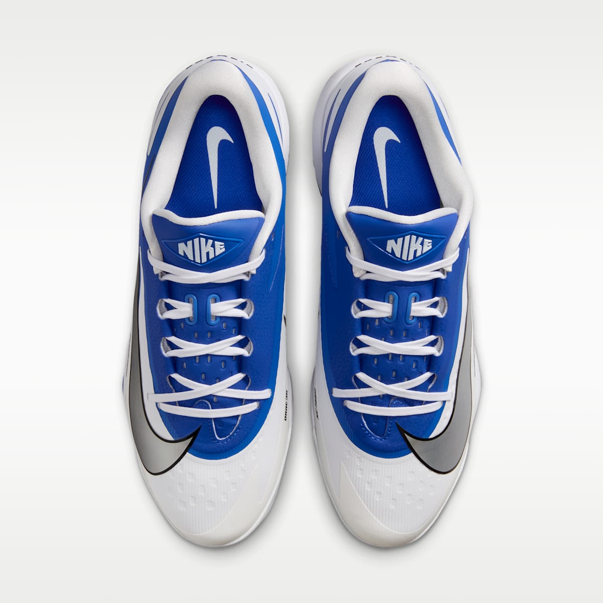 Nike Diamond Standout MCS Baseball Cleats - White/Hyper Royal/Metallic Silver - Image 4