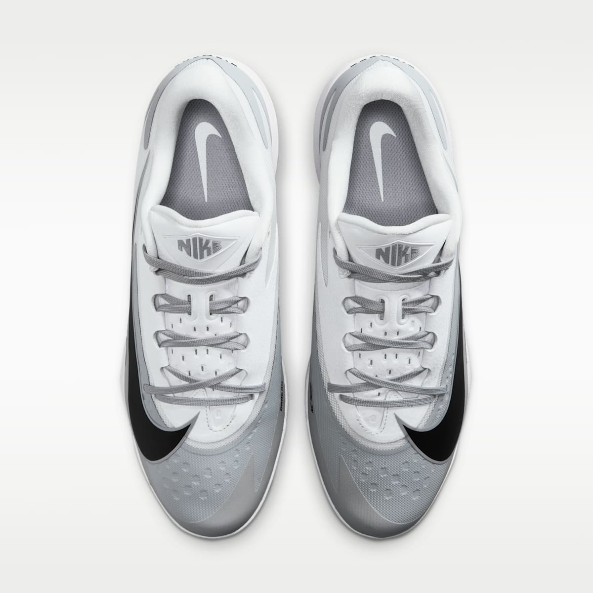Nike Diamond Standout MCS Baseball Cleats - Wolf Grey/White/Black - Image 4