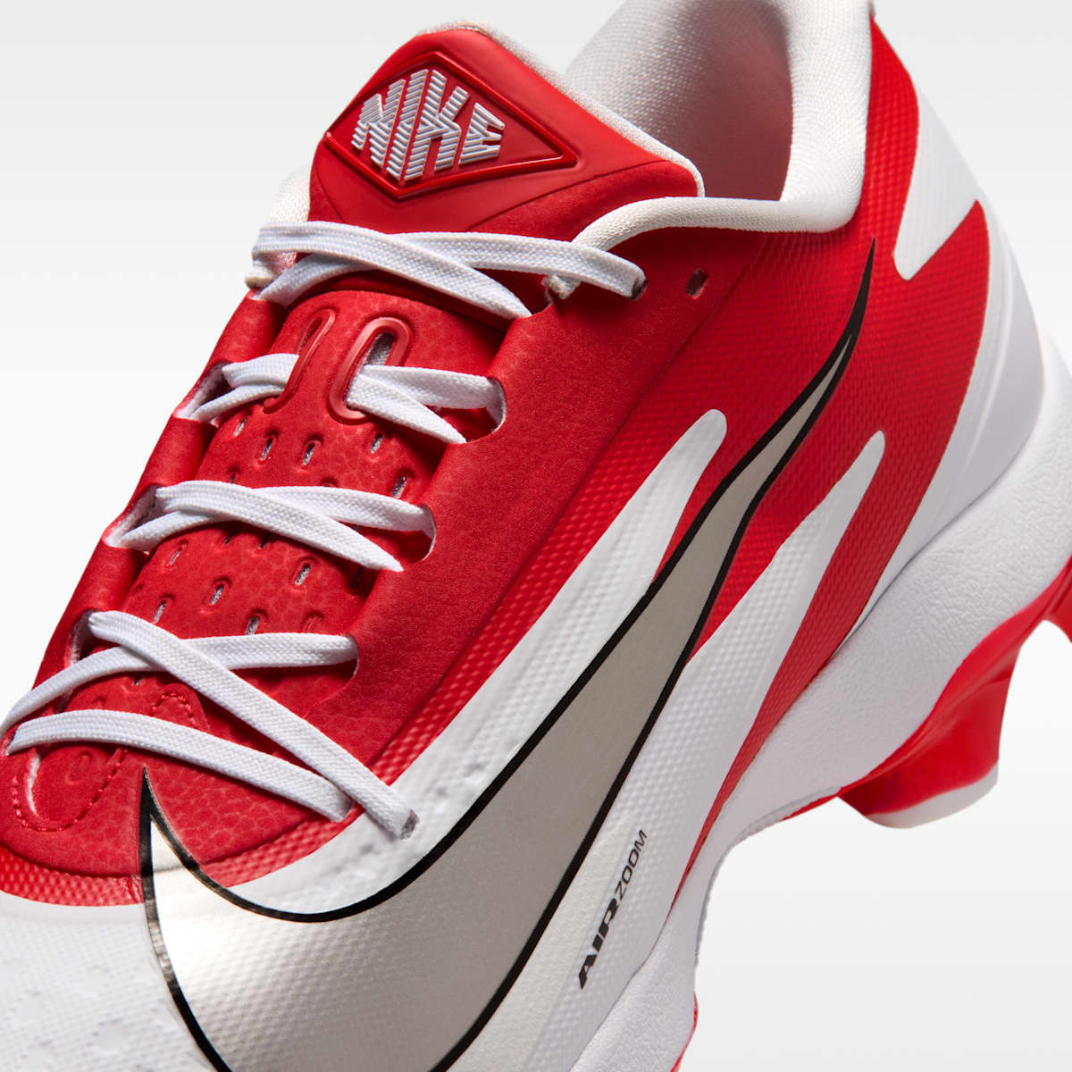 Nike Diamond Standout MCS Baseball Cleats - White/University Red/Metallic Silver - Image 8