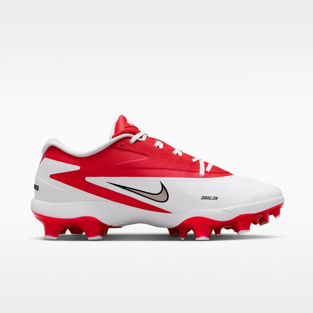 Nike Diamond Standout MCS Baseball Cleats - White/University Red/Metallic Silver - Image 3