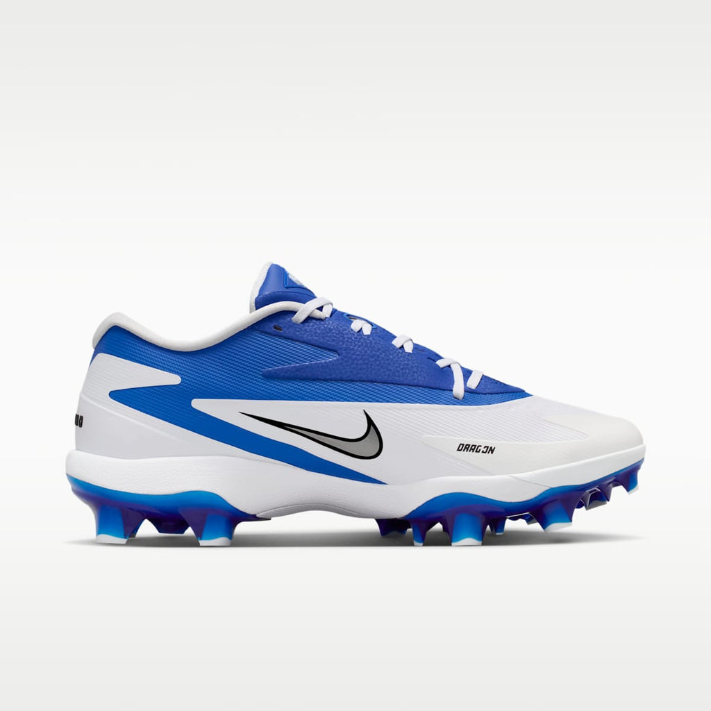 Nike Diamond Standout MCS Baseball Cleats - White/Hyper Royal/Metallic Silver - Image 3