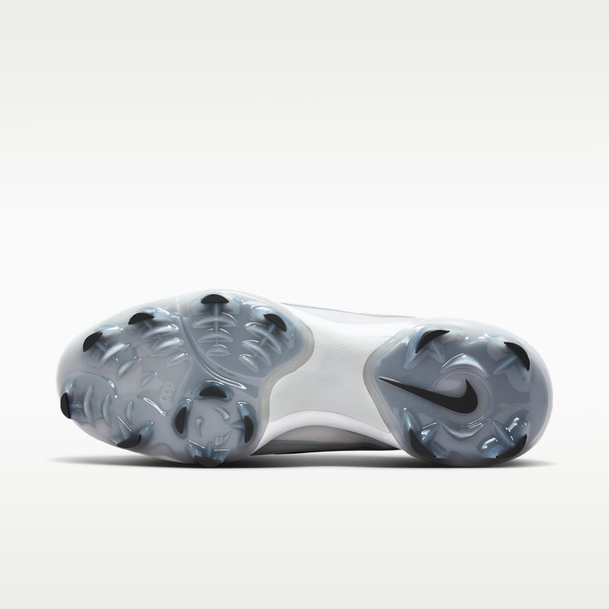 Nike Diamond Standout MCS Baseball Cleats - Wolf Grey/White/Black - Image 2