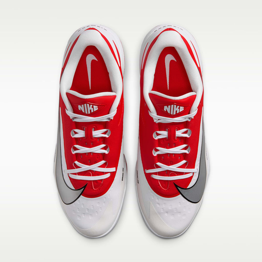 Nike Diamond Standout MTL Baseball Cleats - White/University Red/Metallic Silver - Image 4