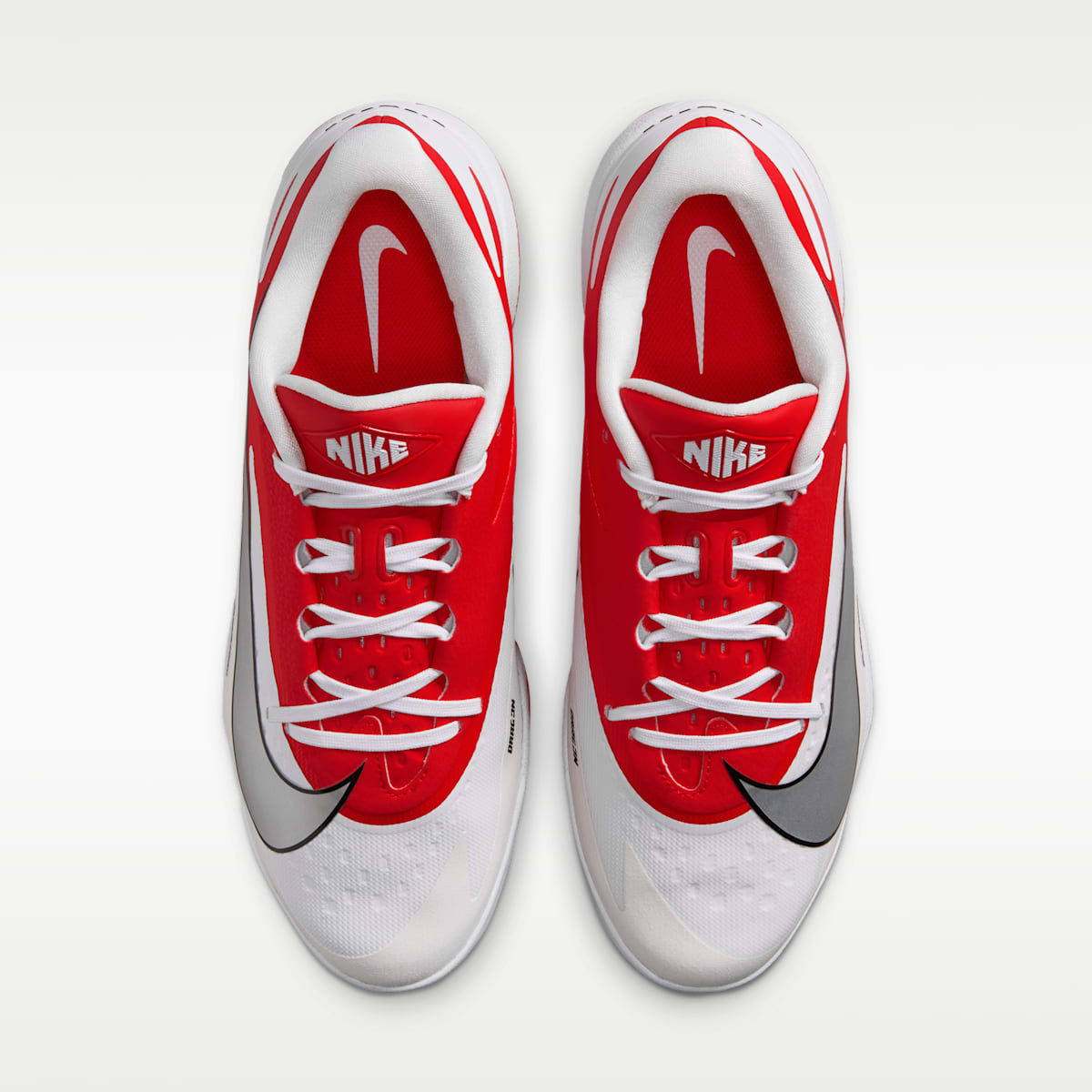 Nike Diamond Standout MTL Baseball Cleats - White/University Red/Metallic Silver - Image 4