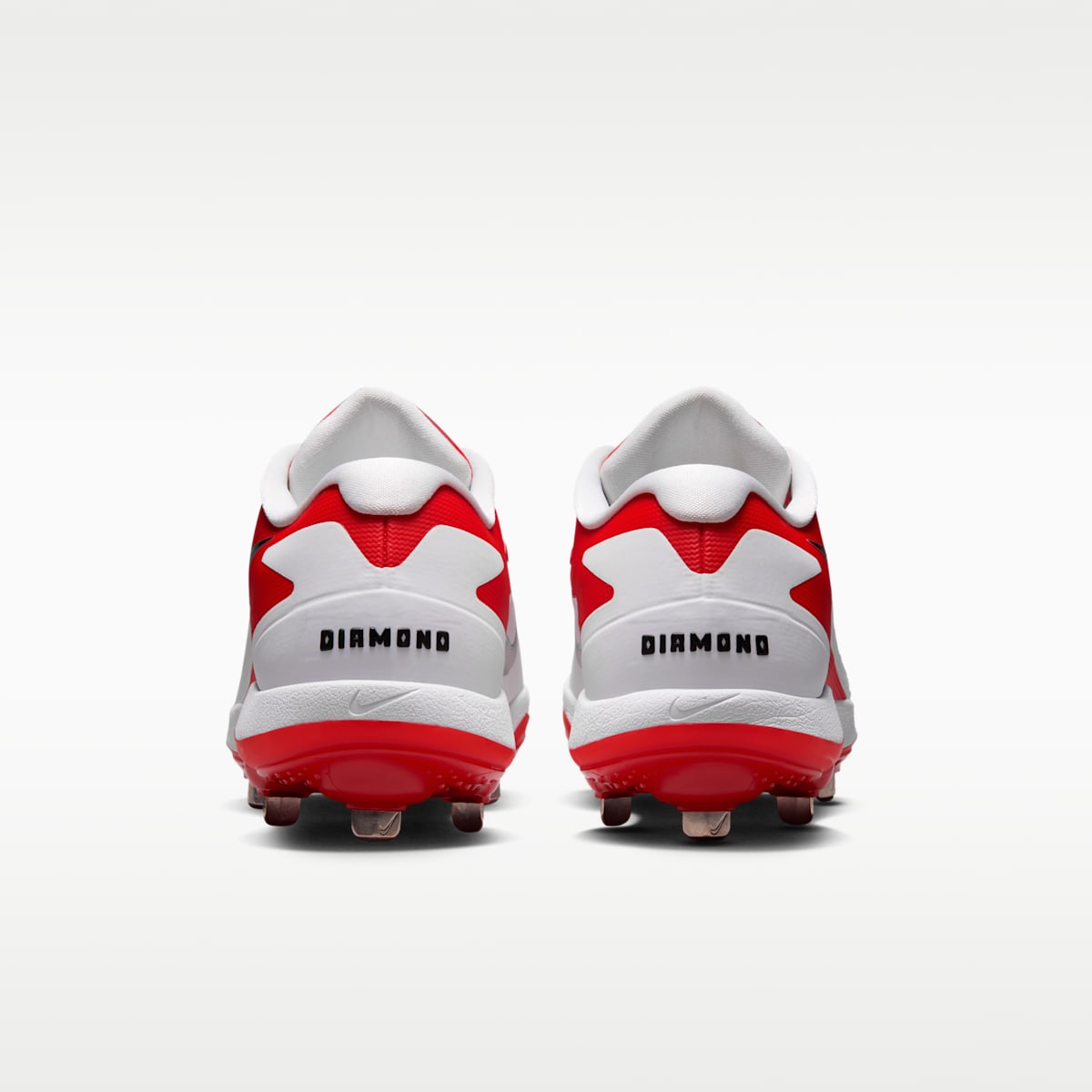 Nike Diamond Standout MTL Baseball Cleats - White/University Red/Metallic Silver - Image 6