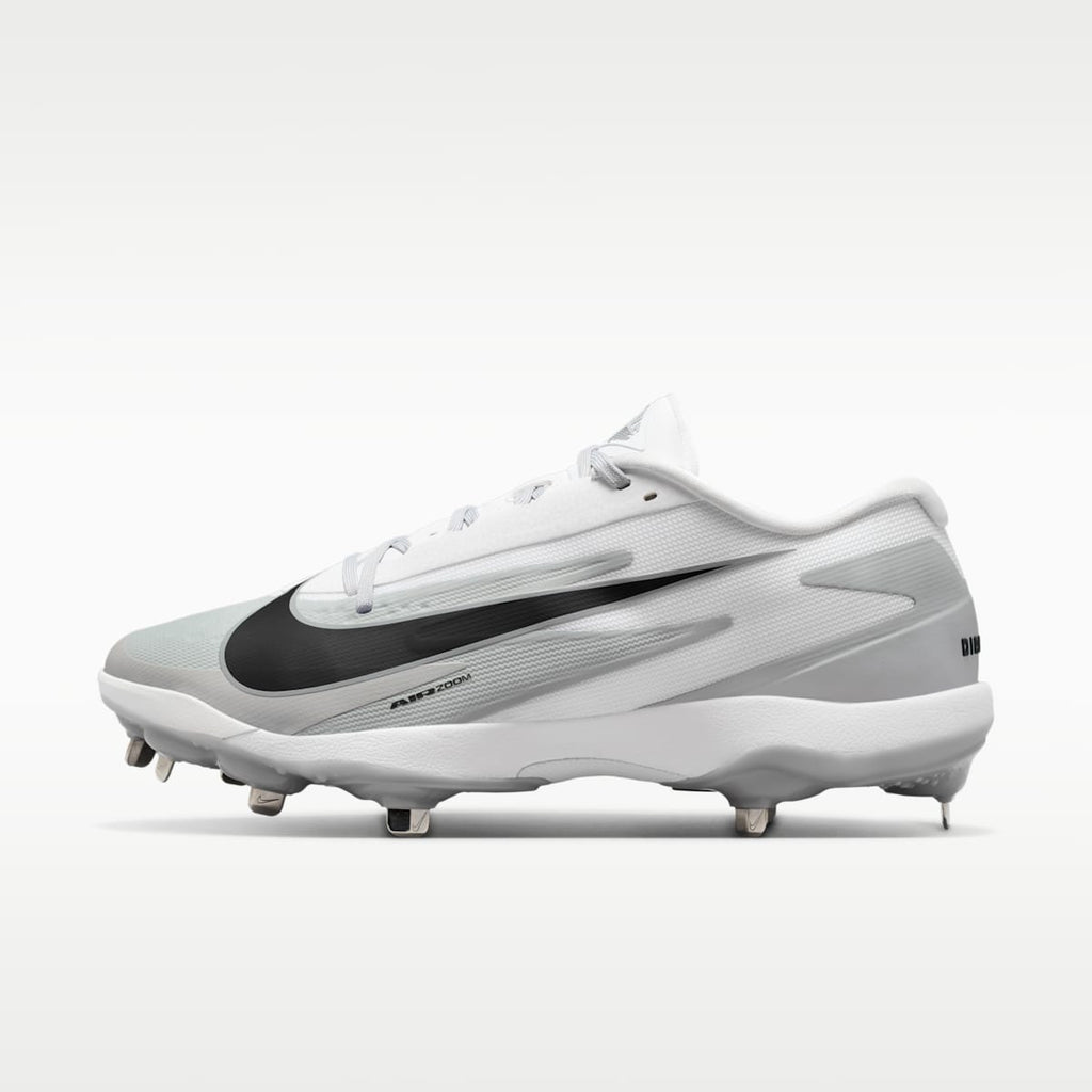 Nike Diamond Standout MTL Baseball Cleats - Wolf Grey/White/Black - Image 1