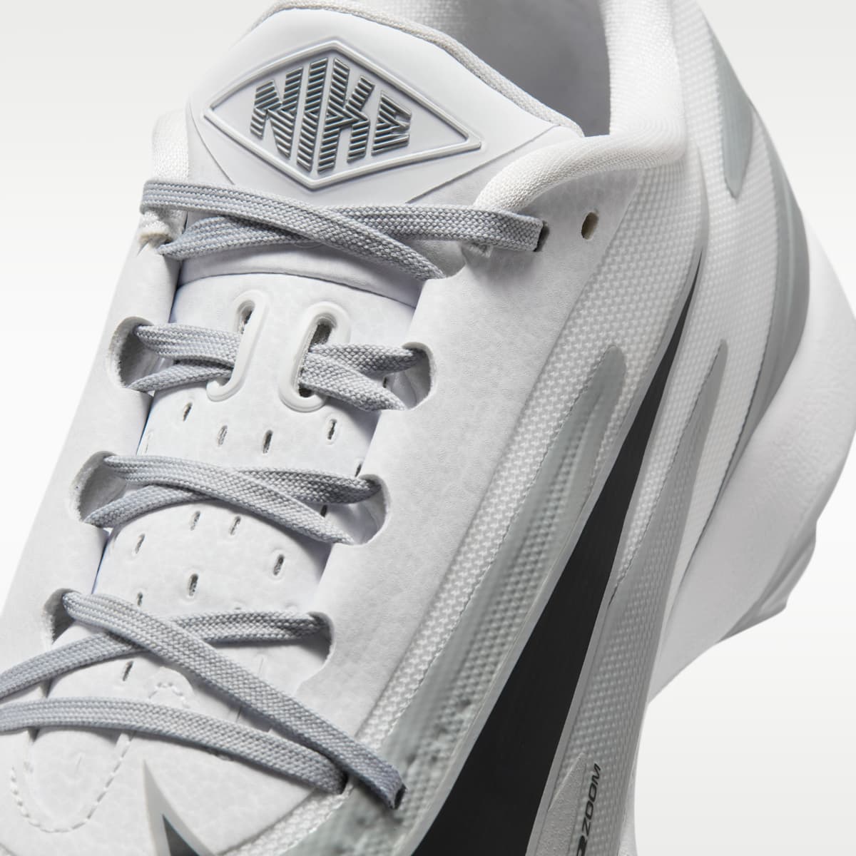 Nike Diamond Standout MTL Baseball Cleats - Wolf Grey/White/Black - Image 8