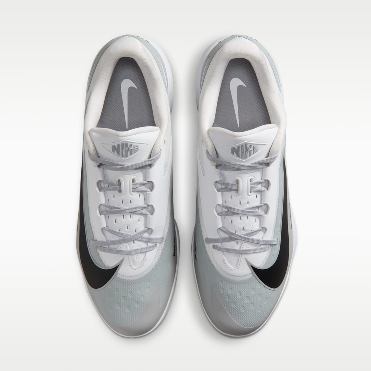 Nike Diamond Standout MTL Baseball Cleats - Wolf Grey/White/Black - Image 4