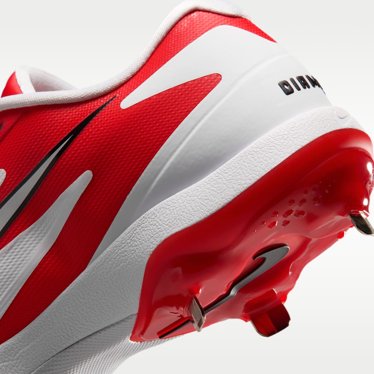Nike Diamond Standout MTL Baseball Cleats - White/University Red/Metallic Silver - Image 9