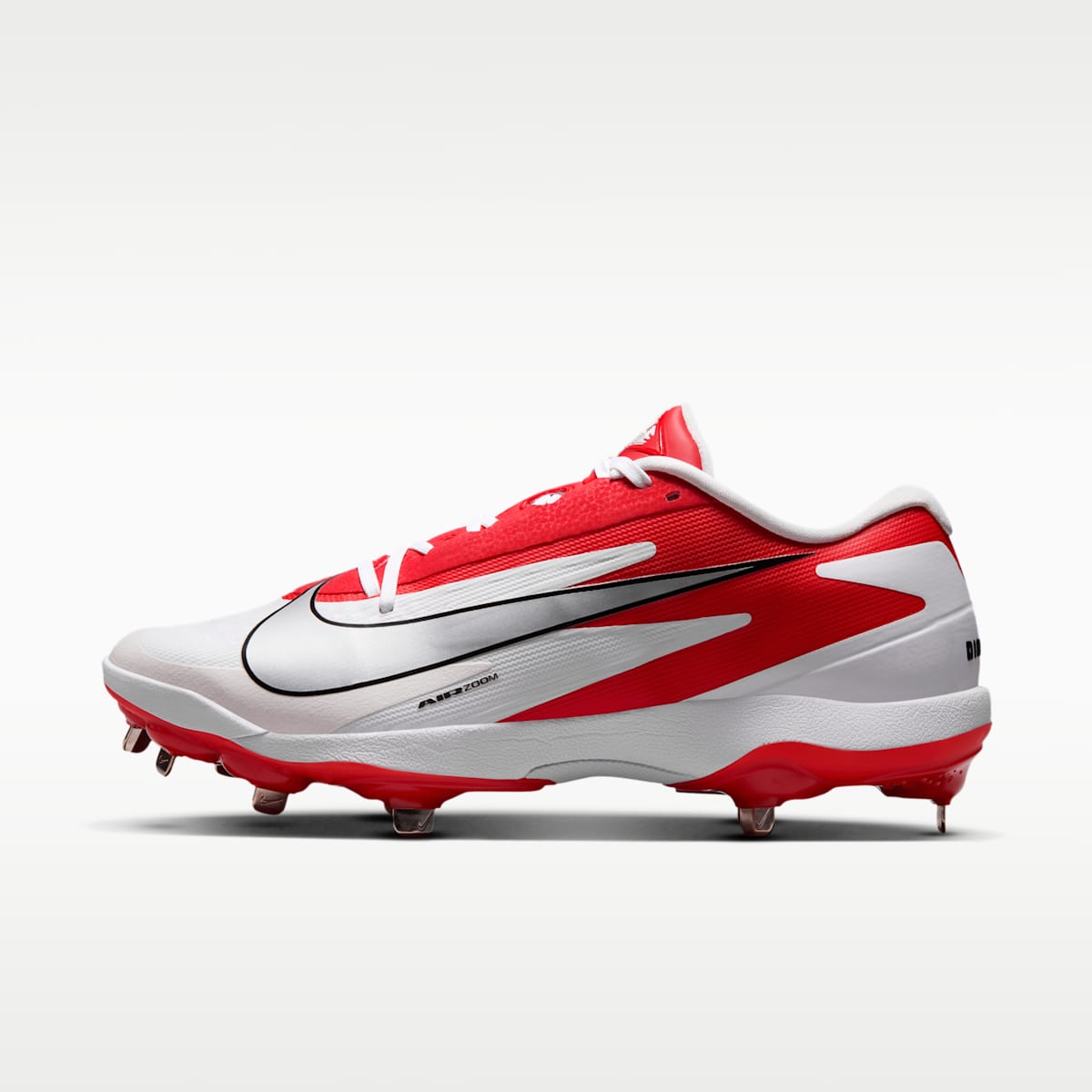 Nike Diamond Standout MTL Baseball Cleats - White/University Red/Metallic Silver - Image 1