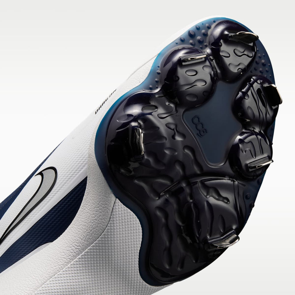 Nike Diamond Standout MTL Baseball Cleats - White/College Navy/Black/Metallic Silver - Image 7