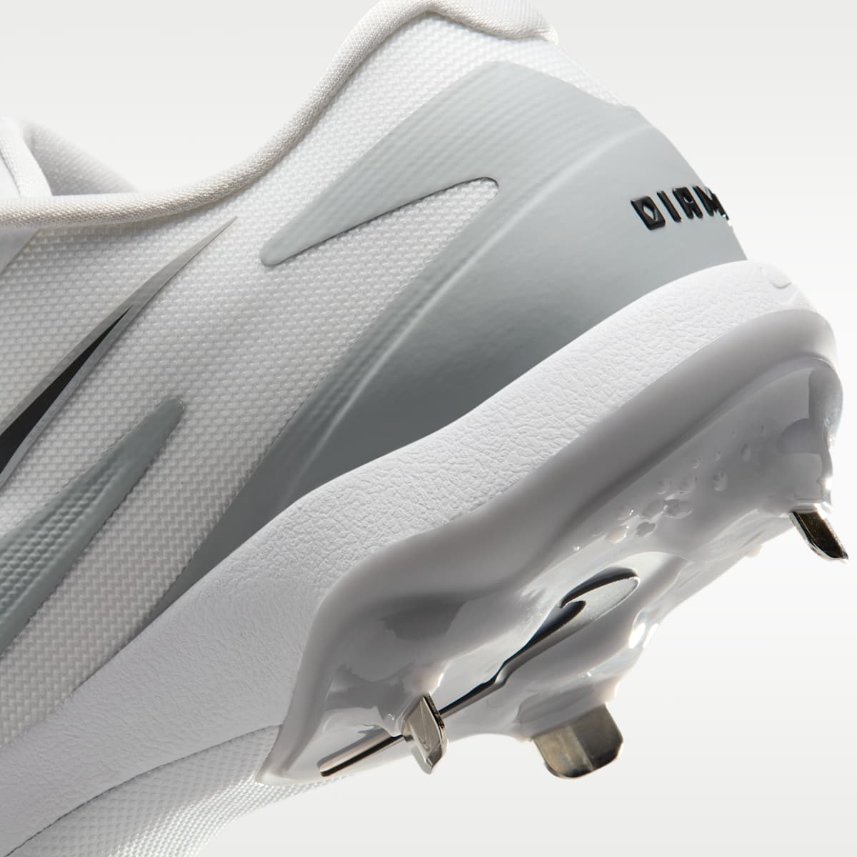 Nike Diamond Standout MTL Baseball Cleats - Wolf Grey/White/Black - Image 9
