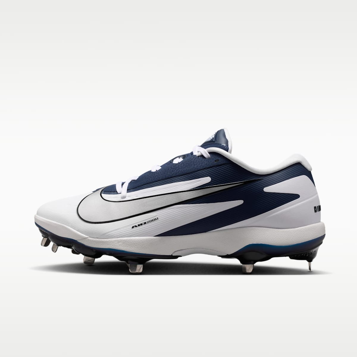 Nike Diamond Standout MTL Baseball Cleats - White/College Navy/Black/Metallic Silver - Image 1