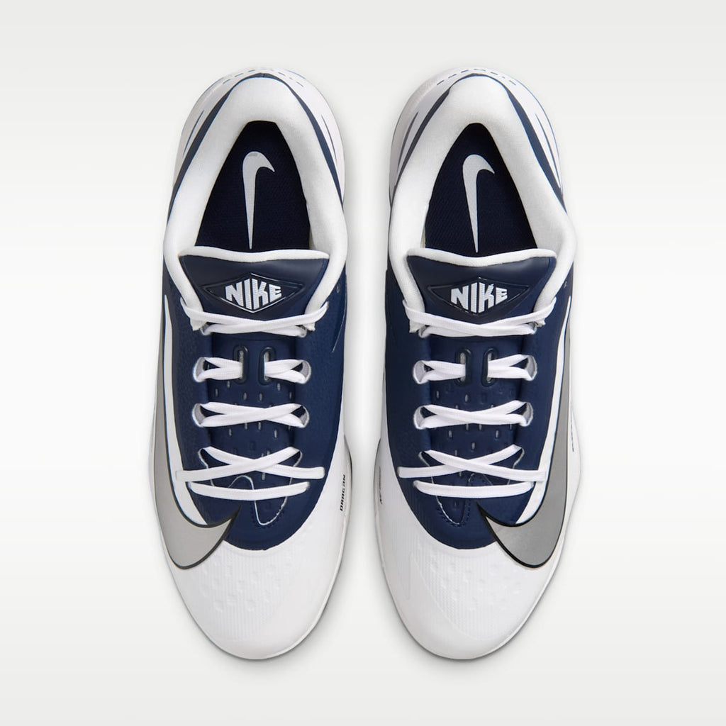 Nike Diamond Standout MTL Baseball Cleats - White/College Navy/Black/Metallic Silver - Image 4