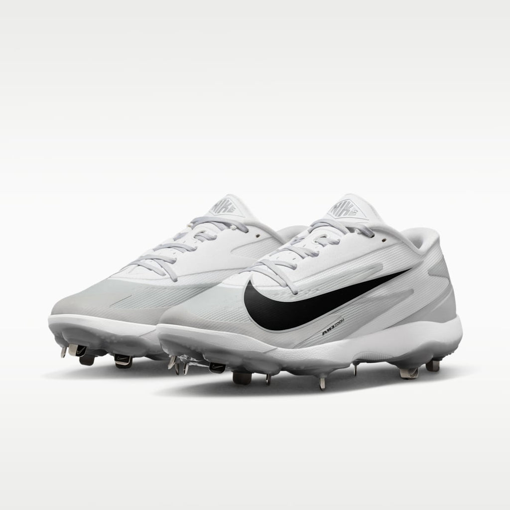 Nike Diamond Standout MTL Baseball Cleats - Wolf Grey/White/Black - Image 5