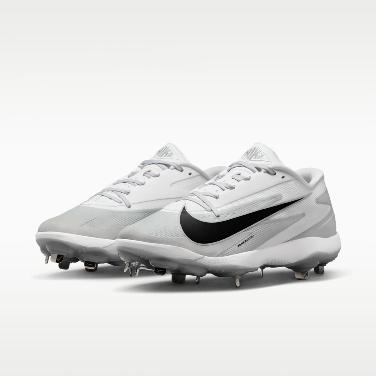 Nike Diamond Standout MTL Baseball Cleats - Wolf Grey/White/Black - Image 5