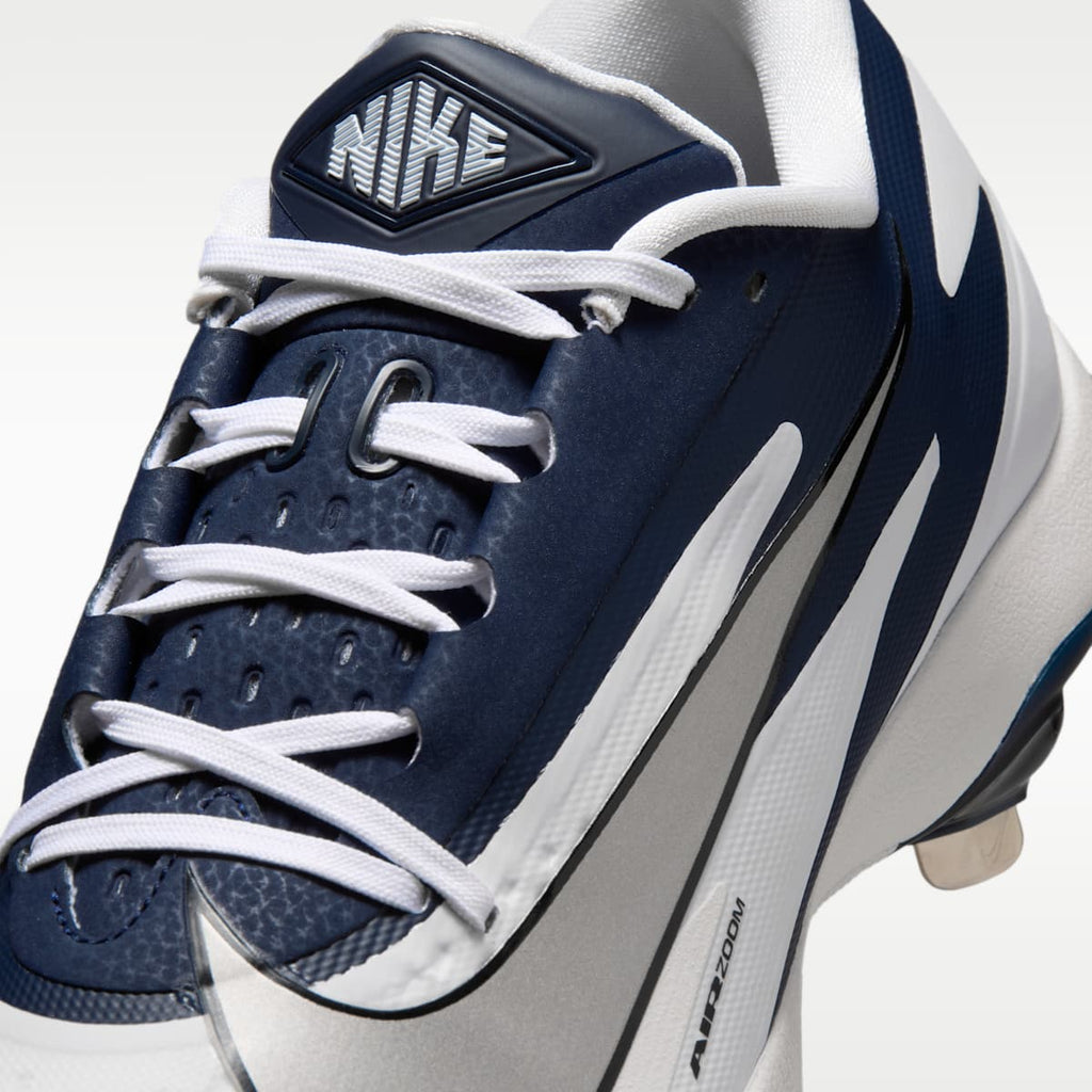 Nike Diamond Standout MTL Baseball Cleats - White/College Navy/Black/Metallic Silver - Image 8