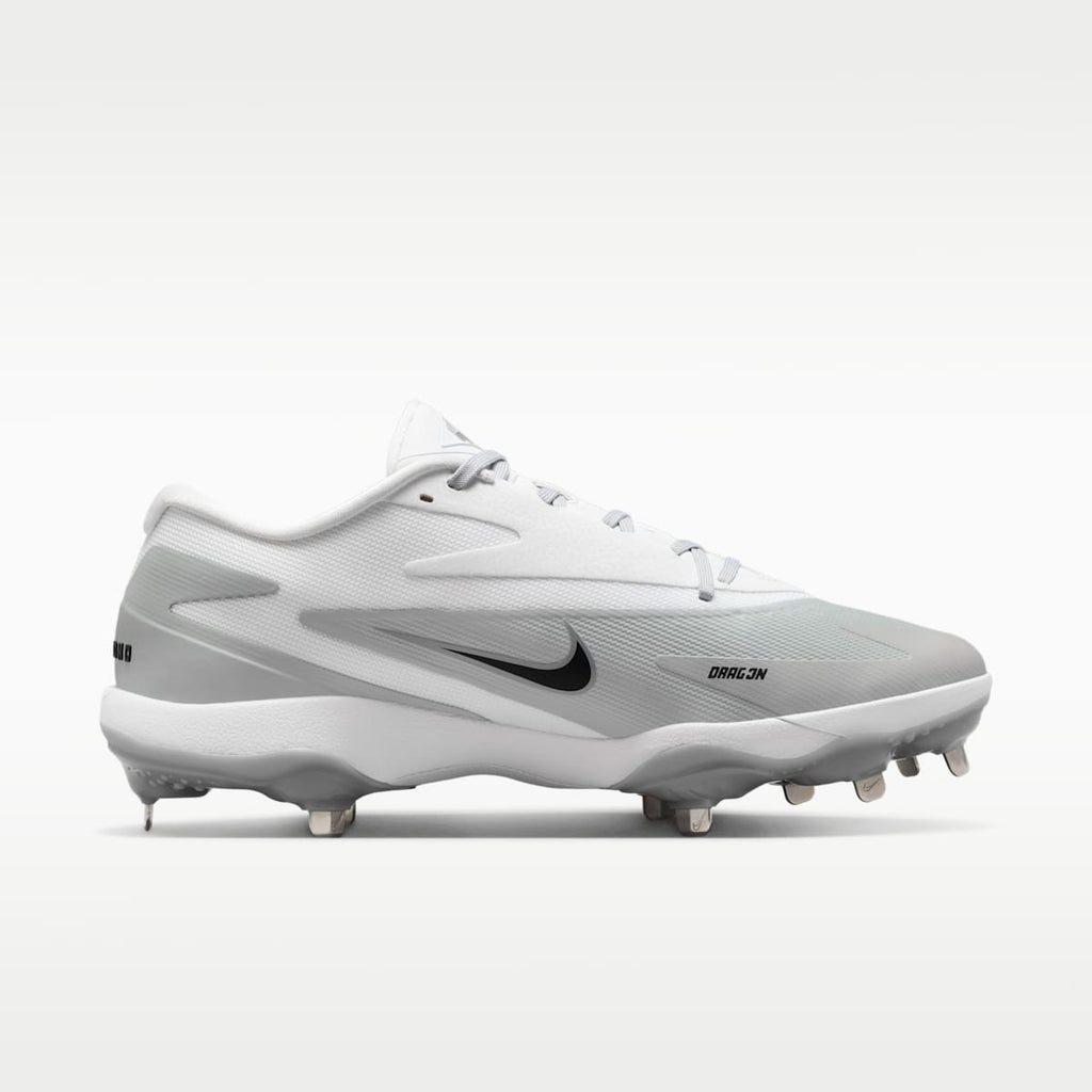 Nike Diamond Standout MTL Baseball Cleats - Wolf Grey/White/Black - Image 3