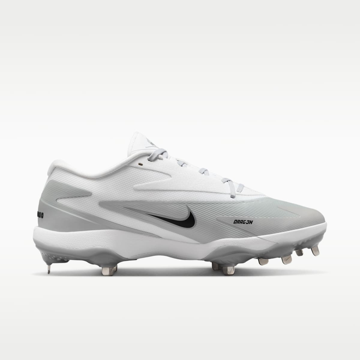 Nike Diamond Standout MTL Baseball Cleats - Wolf Grey/White/Black - Image 3