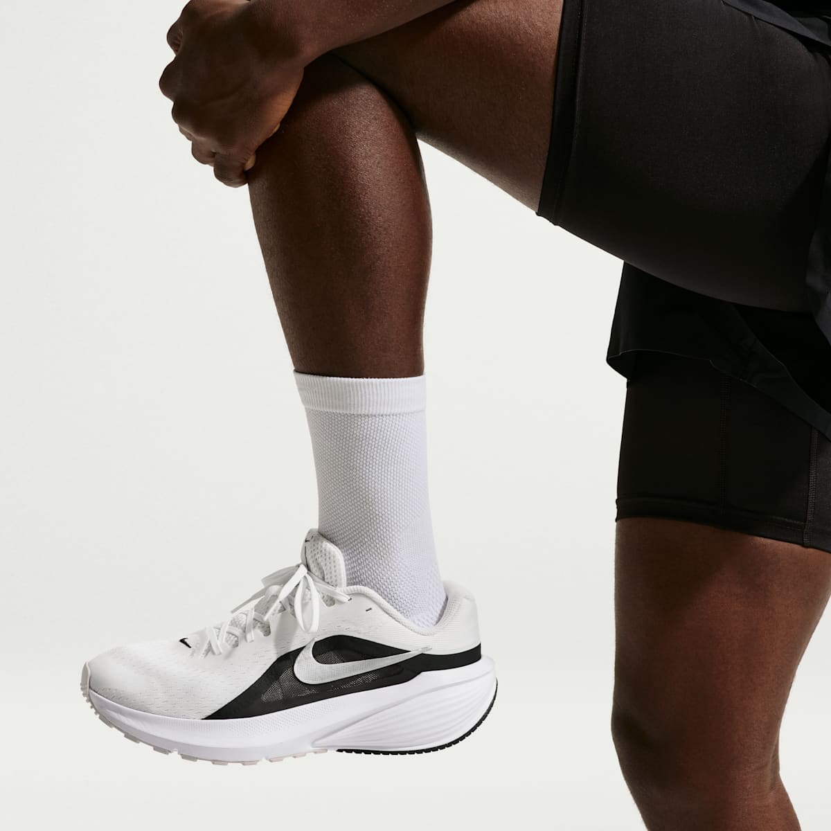Nike Downshifter 14 Men's Road Running Shoe - Summit White/Black/White/Metallic Silver - Image 9
