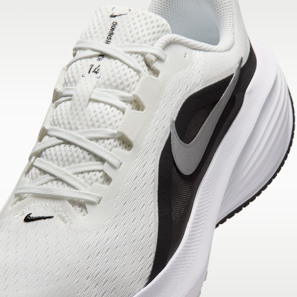 Nike Downshifter 14 Men's Road Running Shoe - Summit White/Black/White/Metallic Silver - Image 7