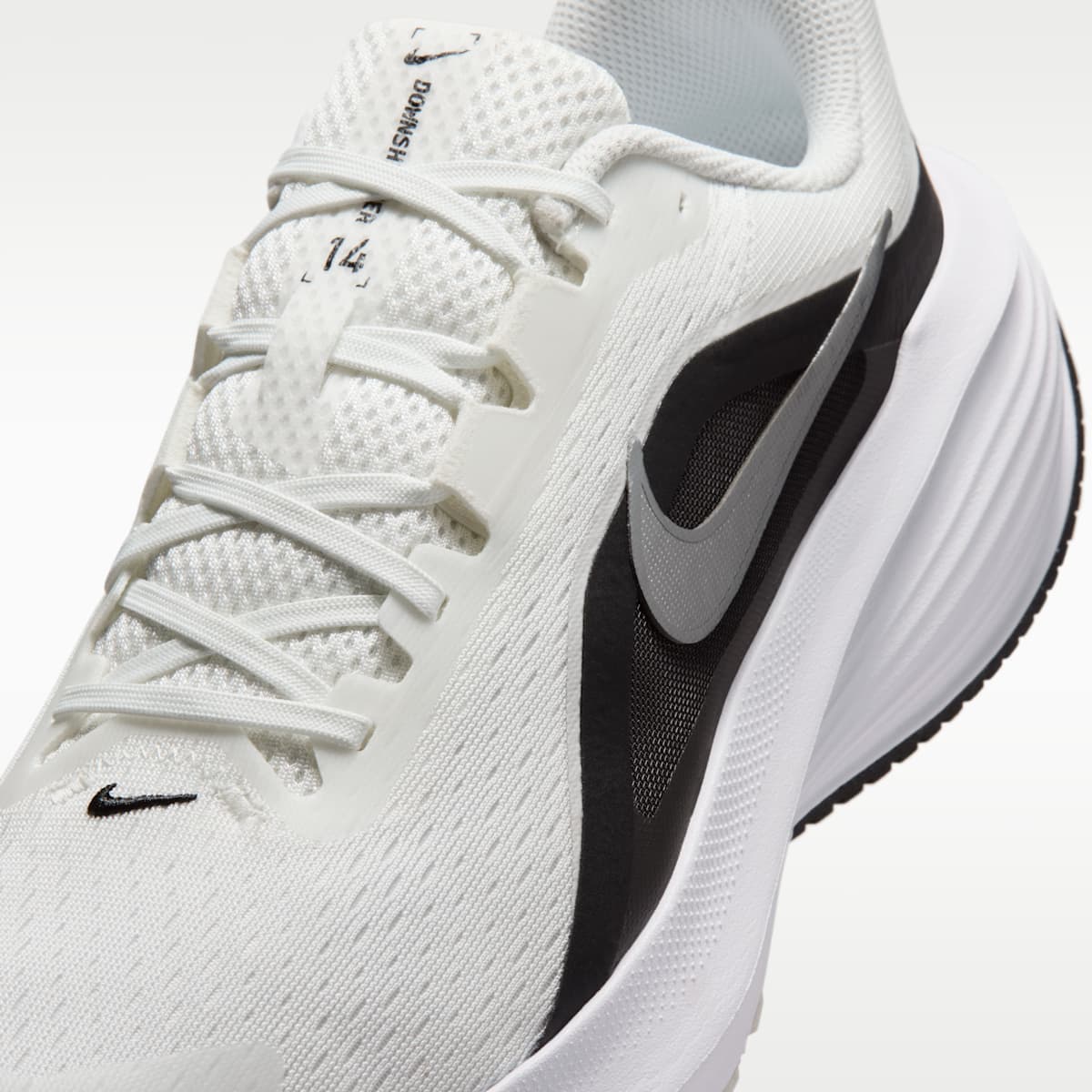 Nike Downshifter 14 Men's Road Running Shoe - Summit White/Black/White/Metallic Silver - Image 7
