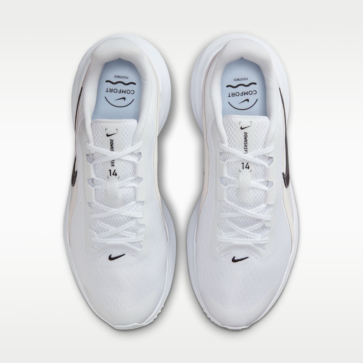 Nike Downshifter 14 Men's Road Running Shoe - White/Platinum Tint/Anthracite/Black - Image 4