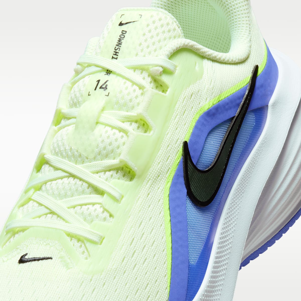 Nike Downshifter 14 Men's Road Running Shoe - Volt Tint/White/Black/Black Spruce - Image 7